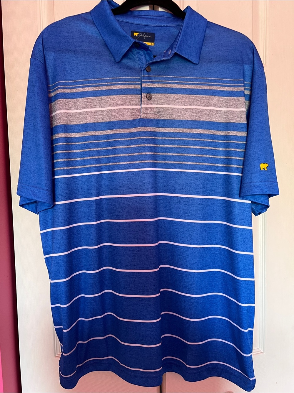 Jack Nicklaus Golf Polo Shirt “Golden Bear Logo”         Size Large